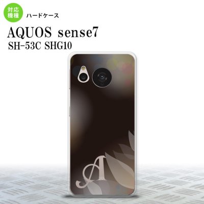 sense7 sense7 スマホケース 背面ケース ハードケース ぼかし 花柄 黒 +アルファベット 2022年 11月発売 nk-sens7-1595i