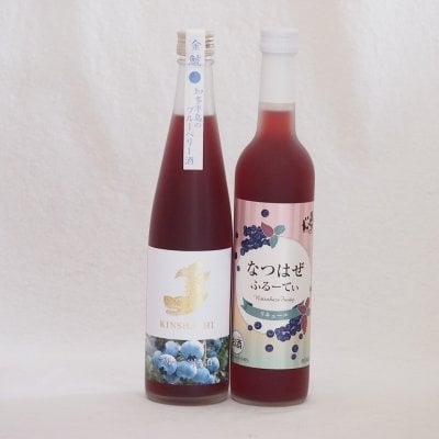 笑顔になるリキュール2本セット(焼酎ブレンドブルーベリー なつはぜ) 500ml×2本