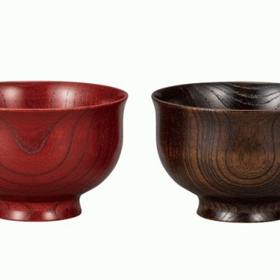 【送料無料】 山中漆器 にっぽんの木 3.8欅椀ペア やわらぎ（木製 セット ペア 漆器 漆塗 日本製 ギフト 海外発送可 お中元）なごみや本舗