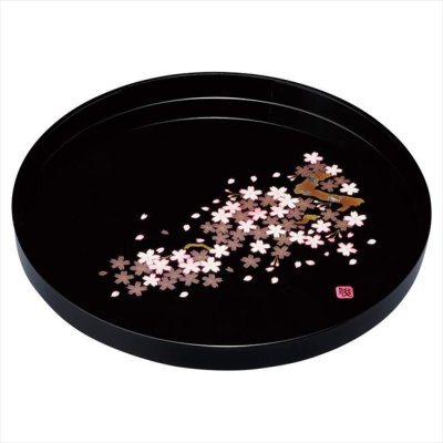 紀州塗 雅桜 10.0丸盆  2452066 内祝 内祝い お祝 御祝 記念品 出産内祝い プレゼント 快気祝い 粗供養 引出物
