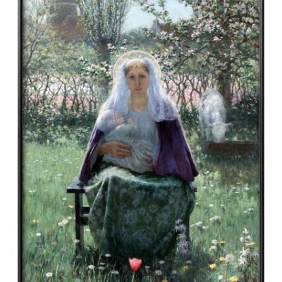 ジョージ ヒッチコック The Blessed Mother A3 サイズ ポスター アート おしゃれ 絵画 インテリア 北欧 イラスト マット紙 艶消し アートパネル 額 フレーム デザイン 壁掛け ギフト 新築祝い ディスプレイ 引越し祝い　新生活　空間デザイン 