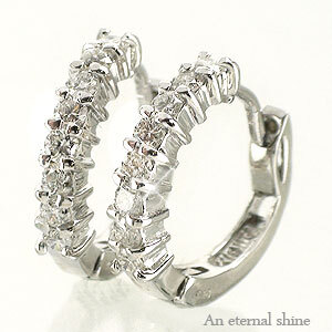 ピアス ダイヤモンド 0.4ct プラチナ プラチナ900 pt900 フープピアス 中折れピアス エタニティピアス レディース ジュエリー アクセサリー プレゼント ギフト 人気 おすすめ 送料無料