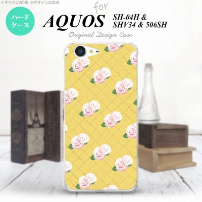 【SHV34】【スマホケース/スマホカバー】【アクオス セリエ】SHV34 スマホケース AQUOS SERIE SHV34 カバー アクオス セリエ 花柄・バラ（J） 黄 nk-shv34-265【メール便送料無料】