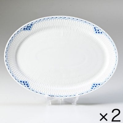 【2枚セット】 ロイヤルコペンハーゲン プレート 28cm オーバルディッシュ プリンセス 1104626 (1016790) 【スペシャルラッピング660円(別売り)】 北欧食器 洋食器 送別会 誕生日 お中元 還暦祝い 結婚祝い 結婚式 高級 父の日 母の日 即日発送 成人祝い ホワイトデー