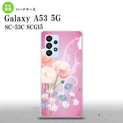 SC-53C SCG015 Galaxy A53 5G スマホケース 背面ケース ハードケース 花柄 ミックス C ピンク メンズ レディース nk-a53-282