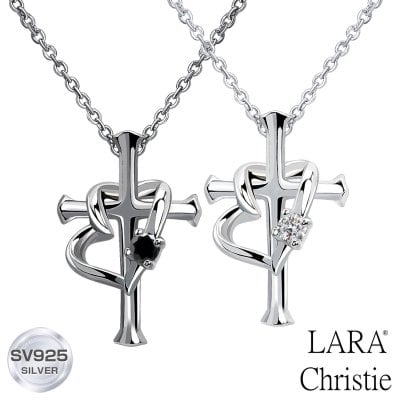 ララクリスティー ペアネックレス ラヴァーズクロス PAIR Label p5805-p ネックレス ペア プレゼント カップル LARA Christie