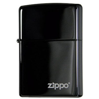 【名入れ】zippo  ジッポーライター  ブラックアイスジッポー ZIPPOロゴ入り 150ZL ギフト 誕生日 メンズ ワンポイントロゴ [z150ZL]