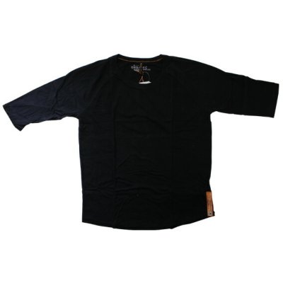 ヌーディージーンズ：ORGANIC COTTON QUARTER SLEEVE Tシャツ (ブラック)[Tシャツ 男性下着 メンズインナー 人気ブランド おすすめギフト 誕生日プレゼント メンズファッション]