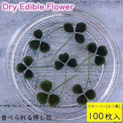 食用花 ドライフラワー(全国送料無料)食べられる押し花 ドライエディブルフラワー  クローバー(三つ葉) 100枚入り  有限会社トム メール便(omtmb7229)