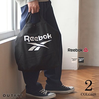 Reebok リーボック キャンバスショルダー メンズ レディース トートバッグ ブランド 大容量 通学 肩掛け 斜め掛け キッズ 大人 子供 おしゃれ かわいい かっこいい  アウトドア 女の子 男の子 スポーツ 高校生   ギフト 敬老の日 プレゼント ギフト
