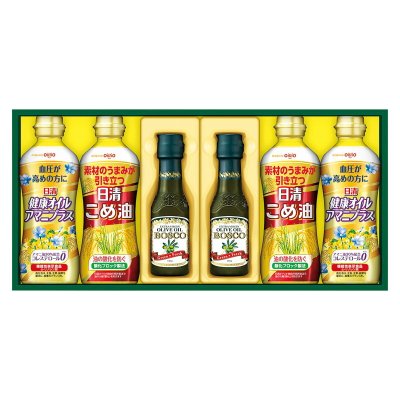 【ギフト対応無料】日清オイリオ ボスコオリーブオイル&バラエティオイルギフト (BM-30) ※送料無料(北海道・沖縄は除く)