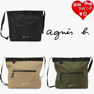 アニエスベー agnes b ショルダーバッグ ナイロン ラージ Cecile 2026 