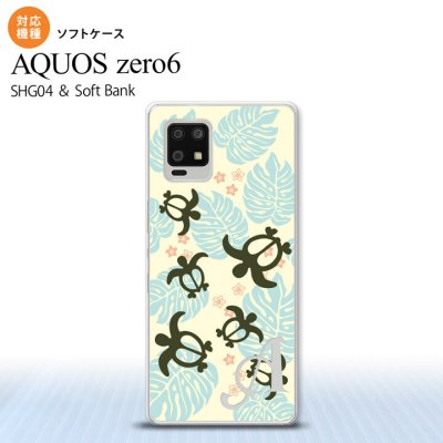 SHG04 SHG04 ZERO6 AQUOS zero6 スマホケース ソフトケース ホヌ 小 黄 +アルファベット メンズ レディース nk-zero6-tp1467i