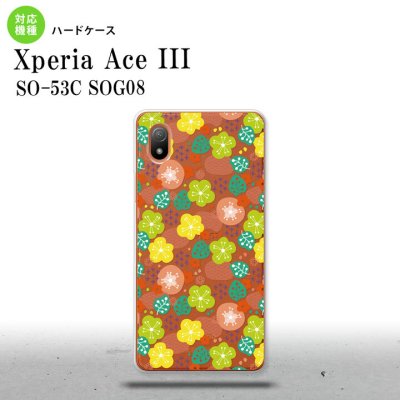 SO-53C SOG08 ワイモバイル Xperia Ace III スマホケース 背面ケース ハードケース 花柄 春 ピンク 2022年 6月発売 nk-so53c-1705