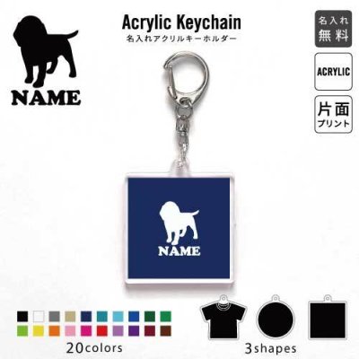 「ビーグル」キーホルダー 名入れ 名入れキーホルダー アクリルキーホルダー アクキー チャーム キーリング アクセサリー 記念品 ノベルティグッズ 誕生日 プレゼント 犬種 お名前入れ オフ会 
