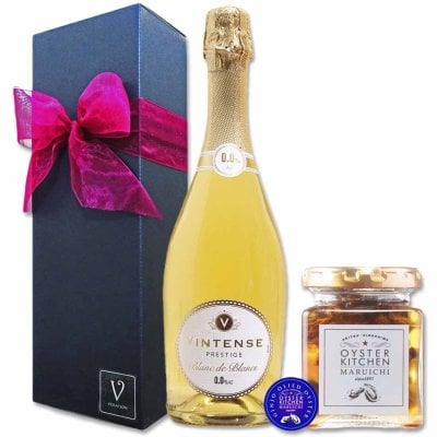 ワイン ギフト 結婚 御祝 誕生日 ワイン おつまみ セット送料無料【ヴィンテンス スパークリング プレステージ　ブラン・ド・ブラン 750ml|広島産 牡蠣の瓶 】 牡蠣 ワイン