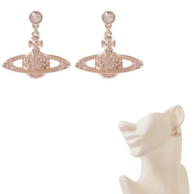 ヴィヴィアンウエストウッド ピアス Vivienne Westwood 62020025-G120 ミニ バス レリーフ ドロップ ピンクゴールド PINK GOLD MINI BAS RELIEF DROP EARRINGS