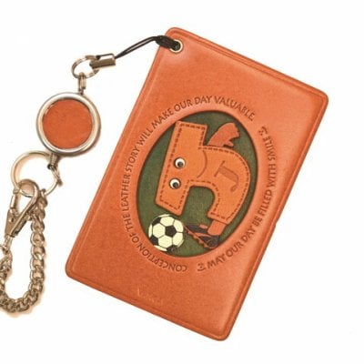 サッカー J イニシャル パスケース/定期入れ【レザー 本革 VANCA バンカクラフト革物語 国産 ハンドメイド 贈り物 即納】