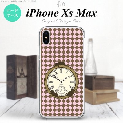 iPhoneXsMax iPhone XS Max スマホケース ハードケース 時計 チェック ピンク メンズ レディース nk-ixm-1221