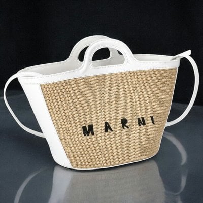 マルニ ハンドバッグ レディース ブランド MARNI BMMP0068Q0-P3860 ナチュラルベージュ/ホワイト
