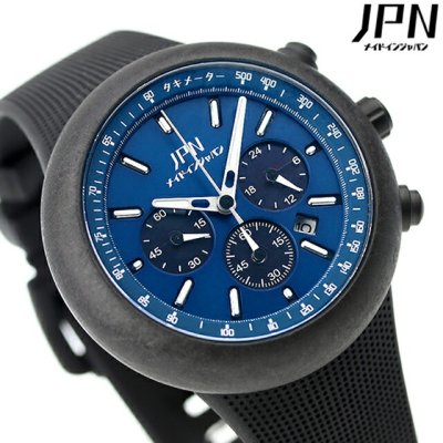 ジェイピーエヌ 130R Navy ソーラー 腕時計 ブランド メンズ クロノグラフ JPNW-001NV アナログ ネイビー ブラック 黒 日本製 プレゼント 実用的