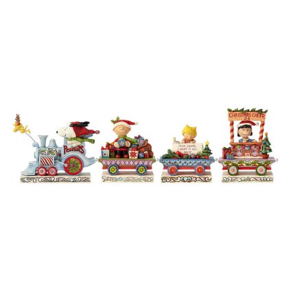 ピーナッツ クリスマス デラックス トレインセット 11.3cm クリスマス | ジムショア グッズ フィギュア 人形 置物 彫刻 Jim Shore 正規輸入品