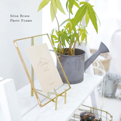 Sitoa シトア Brass Photo Frame スクエア[フォトフレーム 写真立て 真鍮 フレーム スタンド セット ガラス おしゃれ 額縁 フォトスタンド インテリアフレーム ピクチャーフレーム アイアン ゴールド 額 北欧 韓国 風 雑貨]