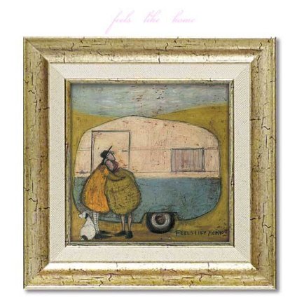 ユーパワー サムトフト 我が家のように2 ST-04049 アートフレーム 絵 絵画 車 犬 イヌ dog 恋人 夫婦 sam toft