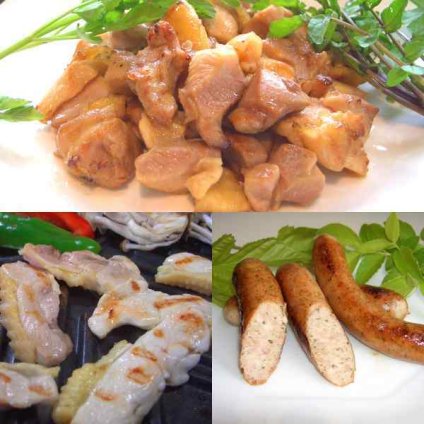 川俣シャモ 福島県産 地鶏 焼肉セット スライス サイコロステーキ 手羽元 ソーセージ 詰め合わせ 4種 国産 鶏肉 高級 ギフト お取り寄せ グルメ お中元 お歳暮 贈り物 プレゼント 御祝 内祝 記念日 BBQ バーベキュー