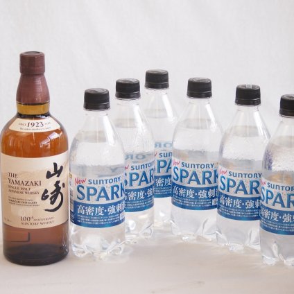 家飲みを、バーカウンターへ ハイボールウイスキー7本セット(山崎 43度 サントリー天然水スパークリング) 700ml×1本 500ml×6本