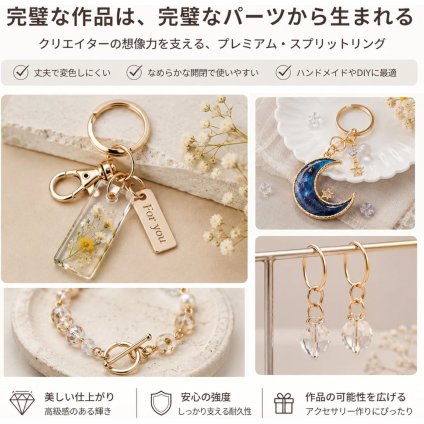 ステンレス 丸カン 直径16mm/25mm 100個セット キーホルダーパーツ アクセサリー金具 DIY用 シルバー LB0H3ZJNGLV