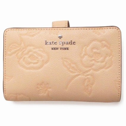 Kate spade ケイトスペード アウトレット  財布  ローラル クリスプピーチ 二つ折り財布 