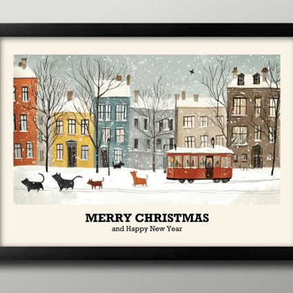 日本製 メリー クリスマス Xmas Christmas サンタクロース ビンテージイラスト A3 サイズ ポスター アート おしゃれ 絵画 インテリア 北欧 イラスト マット紙 艶消し アートパネル 額 フレーム デザイン 壁掛け ギフト 新築祝い ディスプレイ  速達 送料無料