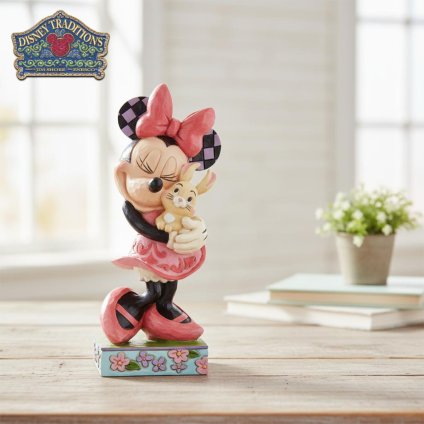 ミニー バニーを抱えて 13cm | ディズニー トラディションズ ジムショア グッズ フィギュア 人形 置物 彫刻 Jim Shore 正規輸入品