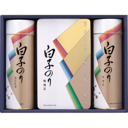 白子のり のり詰合せ [26-0463-036] SA-300 のり茶漬け 焼のり 味のり 十二単イメージ華やかデザイン 贅沢海苔セット ご飯のお供 内祝い お返し 贈り物 プレゼント ギフト