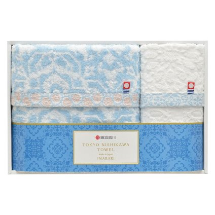 実りの秋の贈り物 今治製フェイスタオル&ウォッシュタオル nishikawa フェイスタオル:34×75cm、ウォッシュタオル:34×35cm
