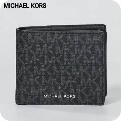 マイケルコース 二つ折り財布 二折財布 コンパクト メンズ アウトレットブランド MICHAEL KORS クーパー 36U9LCRF3B-BK BLACK