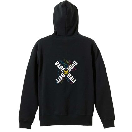 野球 パーカー プルオーバー メンズ レディース ジュニア 練習着 裏パイル おもしろ 名入れ スウェット おしゃれ キッズ 大きいサイズ 文字入れ無料 「ネオンスタイルのクロスBASEBALL」 アートワークスコウベ 【送料無料】