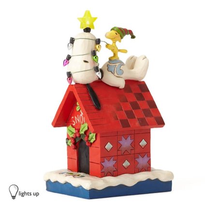 スヌーピー メリーアンドブライト 17cm クリスマス | ジムショア ピーナッツ グッズ フィギュア 人形 置物 彫刻 Jim Shore 正規輸入品
