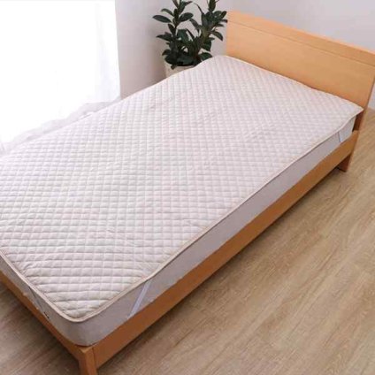 寝具 オールシーズン 快適睡眠 ベッドパッド 防水 ペット 洗える アレルプルーフ 抗菌 消臭 アレル物質吸着 洗濯機OK 四隅ゴムバンド付き ズレにくい セミダブル 120×200cm