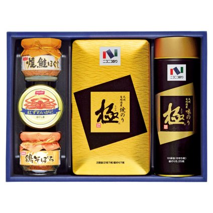 ニコニコのり MBシリーズ 「極」味のり･焼のり･瓶･缶詰合せ  ／セット・詰め合わせ 海苔 乾物 食品 敬老の日 プレゼント ギフト お彼岸 お供え 秋 2026 送料無料 ギフト プレゼント プチギフト 内祝い 快気祝い 出産祝い 結婚祝い 引出物 新築祝い お返し