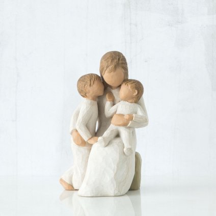 ウィローツリー彫像 Quietly - 穏やかな日々 13cm 幼子 3人組 親子 | おしゃれ 置物 彫刻 人形 インテリア スーザン･ローディ 正規輸入品