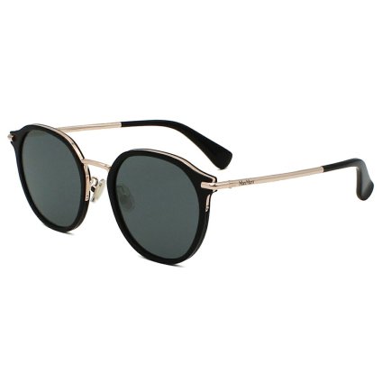 マックスマーラ Max Mara サングラス ノーズパッド UVカット アイウェア ボストン ウェリントン MM0147-K/S 01A 54 メンズ レディース ユニセックス ブラック+グレー 海外正規品