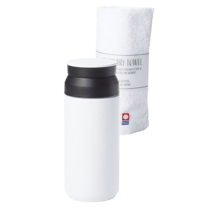 AMli HOME ボトル340ml&今治タオル ホワイト  ／水筒 キッチン用品 お中元 御中元 ギフト 暑中 残暑 お盆 初盆 新盆 お供 御供 ギフト 2026 送料無料 ギフト プレゼント プチギフト 内祝い 快気祝い 出産祝い 結婚祝い 引出物 新築祝い お返し