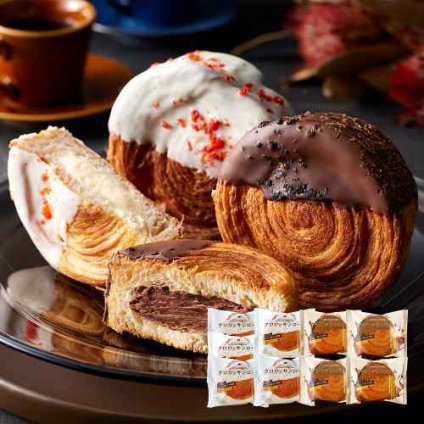 蔵家 クロワッサンロール 2種 9個 セット カスタード5 チョコレート4 詰め合わせ クロワッサン スイーツ 洋菓子 ニューヨークロール NYロール サークルクロワッサン デニッシュ スイーツパン 冷凍パン 菓子パン 冷凍