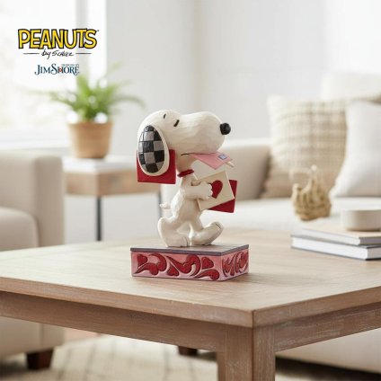 スヌーピー バレンタイン 10.5cm | ジムショア ピーナッツ グッズ フィギュア 人形 置物 彫刻 Jim Shore 正規輸入品