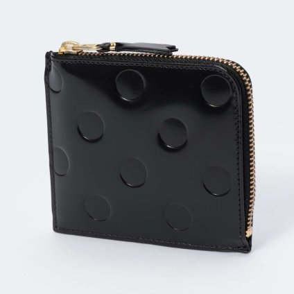 コムデギャルソン COMME DES GARCONS SA3100NE 小銭入れ メンズ レディース 財布 POLKA DOTS EMBOSSED ミニ財布 コインケース ドット 小銭入れ レザー L字ファスナー コンパクト プレゼント お祝い 記念 通勤 通学 ギフト 誕生日 ウォレット ブラック