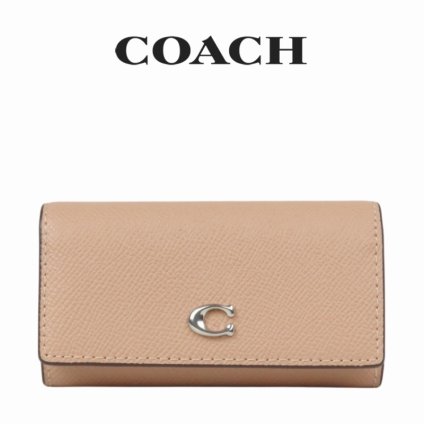 送料無料 コーチ COACH アウトレット レディース 誕生日 小物 キーケース CH799 LHWFT(バフ) ベージュ (女性 プレゼント コンパクト 本革 スマートキー 大人可愛い)