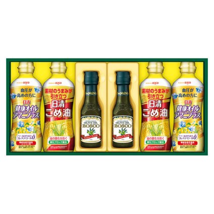 日清オイリオ ボスコ&ヘルシーオイルギフト  ／オリーブオイル 油 調味料 食品 お中元 御中元 ギフト 暑中 残暑 お盆 初盆 新盆 お供 御供 ギフト 2026 送料無料 ギフト プレゼント プチギフト 内祝い 快気祝い 出産祝い 結婚祝い 引出物 新築祝い お返し
