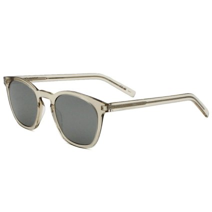 サンローラン Saint Laurent サングラス グローバルフィット UVカット ウェリントン アイウェア SL 28 SLIM-006 メンズ レディース ユニセックス ベージュ+シルバー 国内正規品